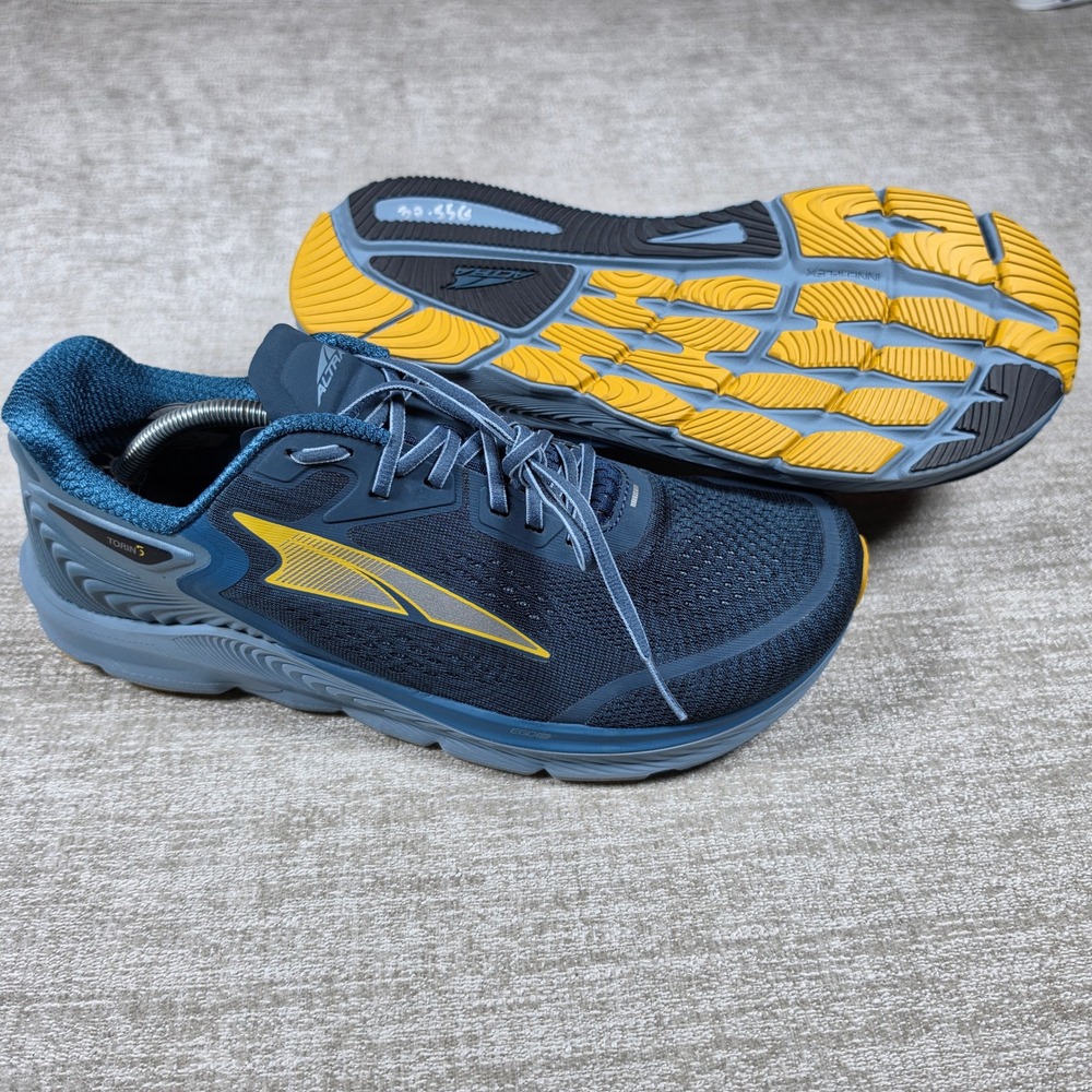 NEW Altra Torin 5 Mens 9.5 Blue Yellow AL0A546F412 Road Running Sneakers